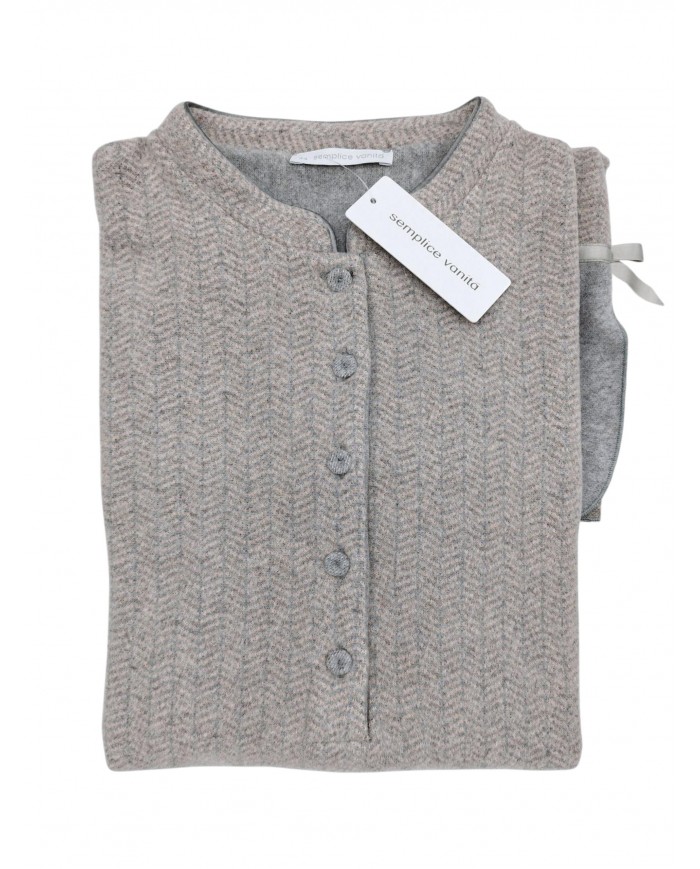 Camicia da notte in caldo punto milano Semplice Vanita - Fida Lingerie art. 2642