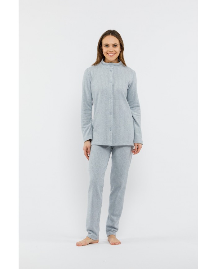 Pigiama donna collo alto in caldo punto milano Semplice Vanita - Fida Lingerie art. 2641