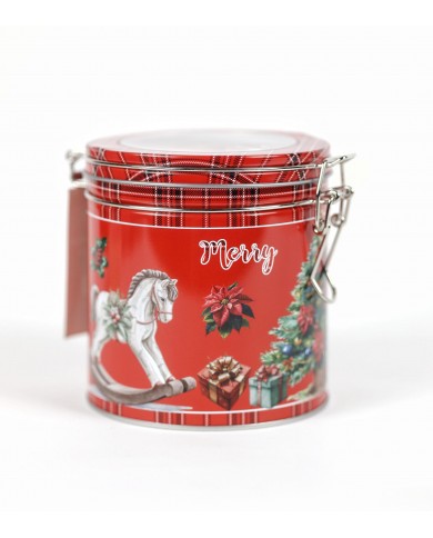 Set di 4 lavette Natale confezionate in latta art. Ellen dis. 2