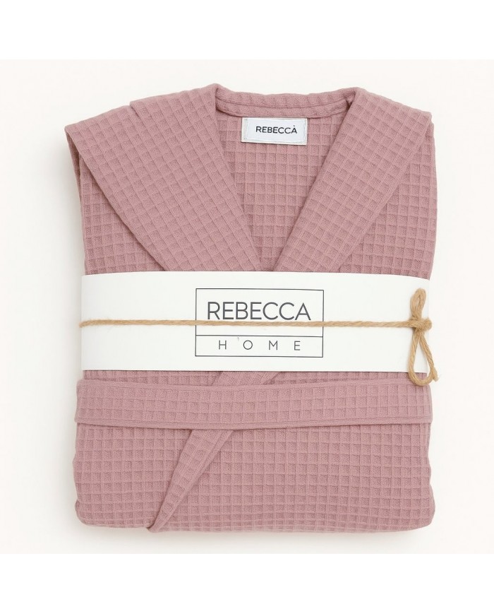 Accappatoio a nido d'ape 100% cotone Rebecca Home - art. Martina