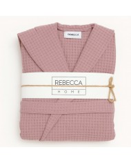 Accappatoio a nido d'ape 100% cotone Rebecca Home - art. Martina