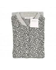 Pigiama donna aperto in caldo punto milano Fralu Serena - MADE IN ITALY