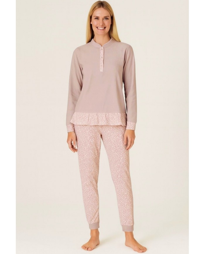 Pigiama donna serafino in caldo punto milano Fralu Serena - MADE IN ITALY