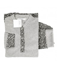 Pigiama donna serafino in caldo punto milano Fralu Serena - MADE IN ITALY