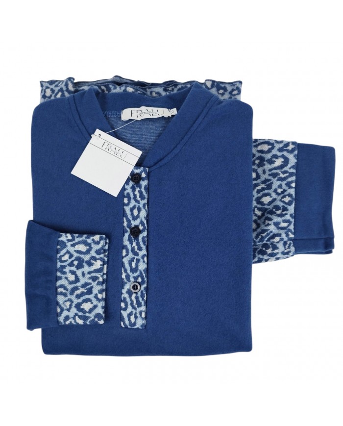Pigiama donna serafino in caldo punto milano Fralu Serena - MADE IN ITALY