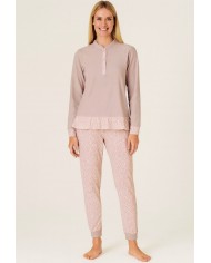 Pigiama donna serafino in caldo punto milano Fralu Serena - MADE IN ITALY