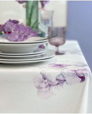 Tovaglia 12 posti 100% cotone Blumarine Orchidea