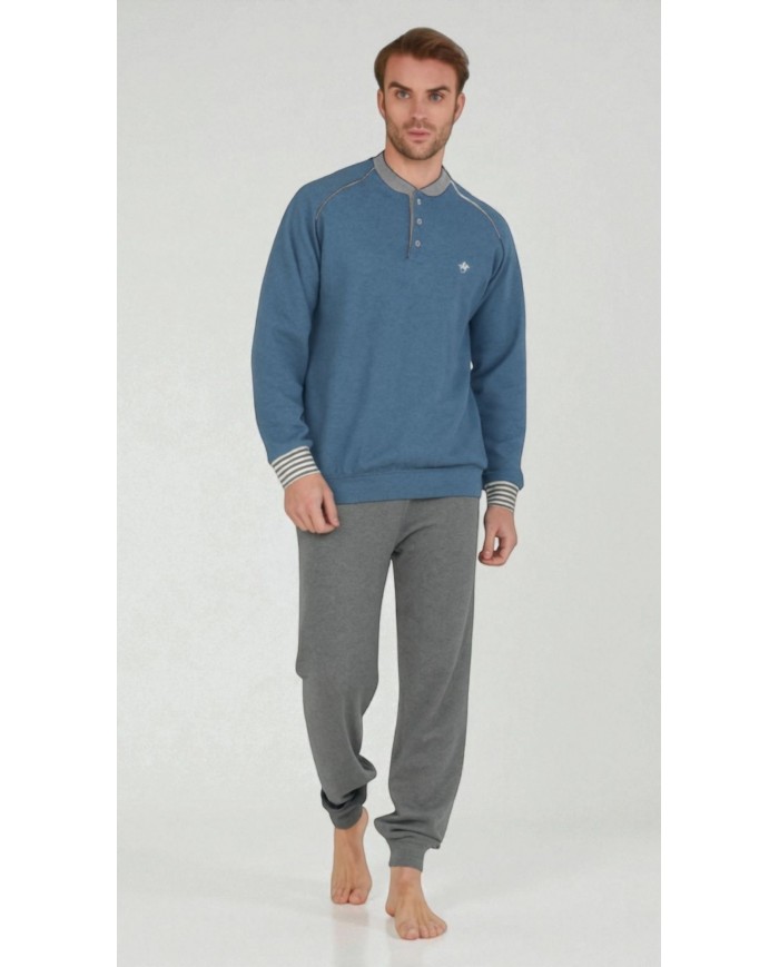 Pigiama Uomo in caldo punto milano Bip Bip 6365 - MADE IN ITALY
