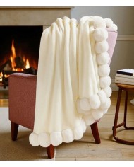 Plaid coperta matrimoniale in flannel tinta unita Fiocco 210x240cm