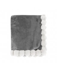 Plaid coperta in flannel tinta unita Fiocco 150x200cm