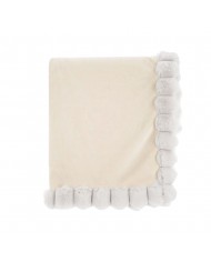 Plaid coperta matrimoniale in flannel tinta unita Fiocco 210x240cm