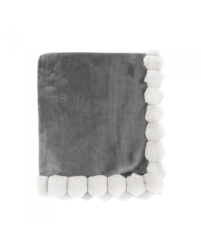 Plaid coperta matrimoniale in flannel tinta unita Fiocco 210x240cm