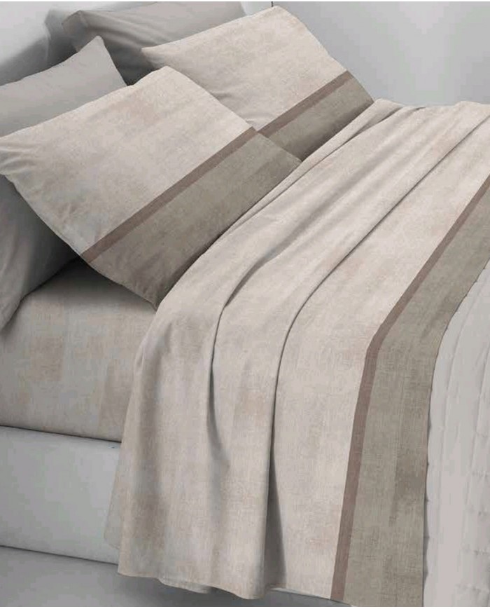 Completo lenzuola letto singolo in flanella di puro cotone - art. Sogno - MADE IN ITALY