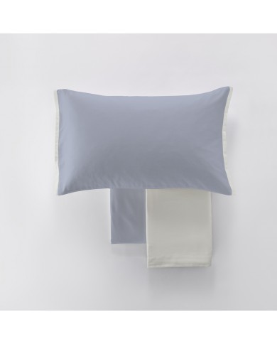 Completo lenzuola matrimoniale caldo cotone bicolor - Cogal - MADE IN ITALY