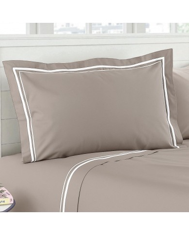 Completo lenzuola matrimoniale in percalle di cotone Mirage