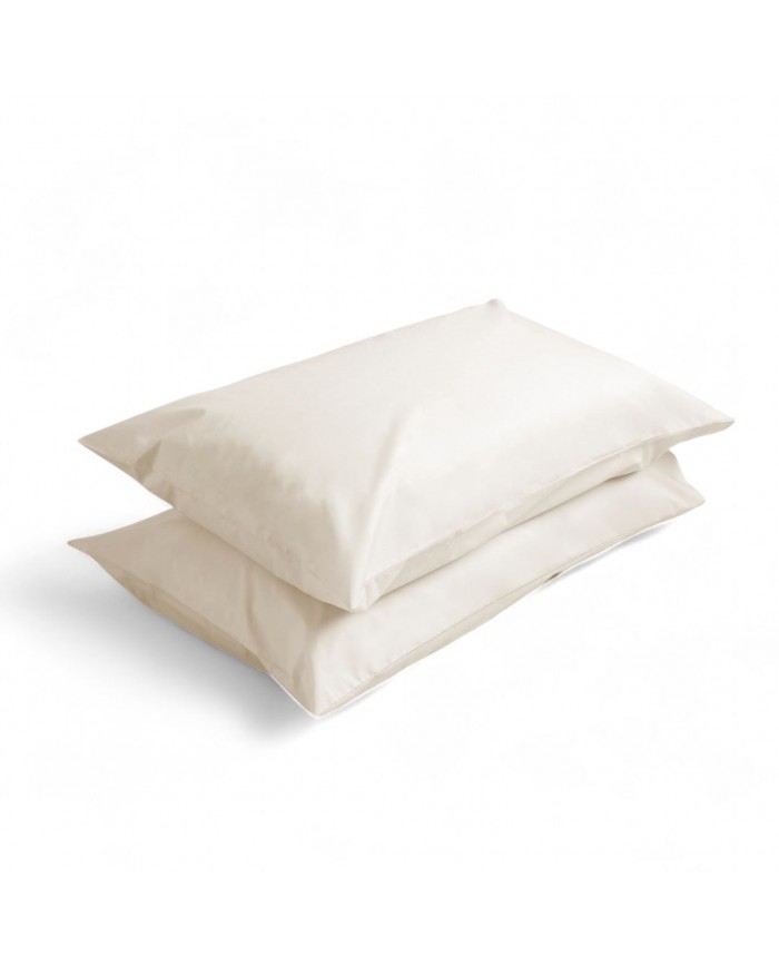 Coppia di federe in percalle di puro cotone