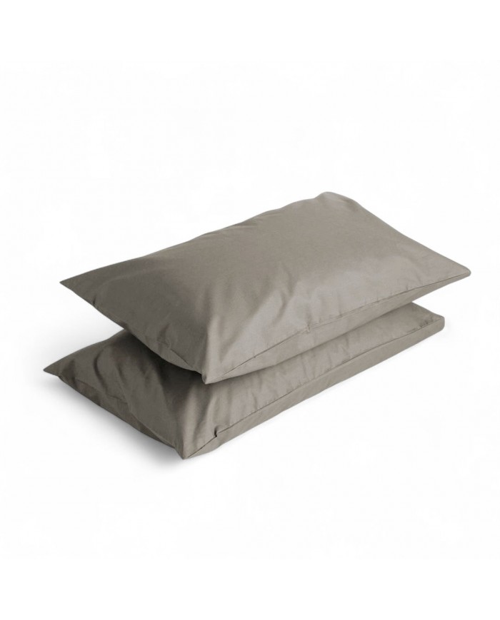 Coppia di federe in percalle di puro cotone