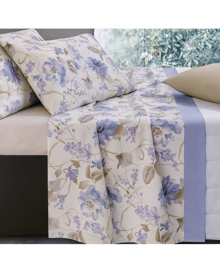 Completo lenzuola matrimoniale 100% cotone Gabel art. Musa