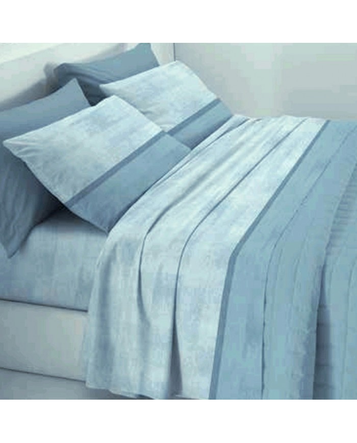 Completo lenzuola letto singolo in flanella di puro cotone - art. Sogno - MADE IN ITALY