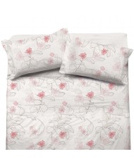 Completo lenzuola matrimoniale 100% cotone Jolly Pamela