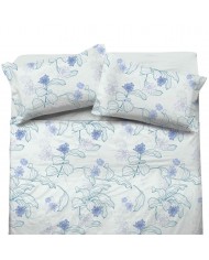 Completo lenzuola matrimoniale 100% cotone Jolly Pamela