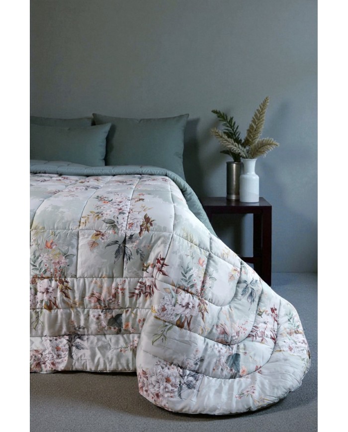 Trapunta matrimoniale in raso di puro cotone Galizzi 1949 - Emily - Made in Italy