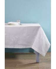 Tovaglia ricamata 12 posti con tovaglioli art. TL008