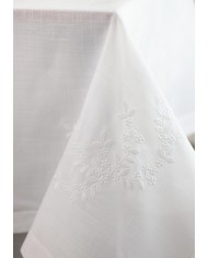 Tovaglia ricamata 12 posti con tovaglioli art. TL008