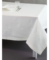 Tovaglia ricamata 12 posti con tovaglioli art. TL008