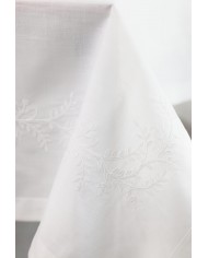 Tovaglia ricamata 12 posti con tovaglioli art. TL004