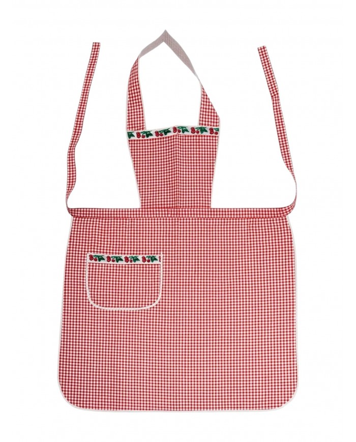 Grembiule con pettorina 100% cotone - MADE IN ITALY - art. Alberica Pettorina