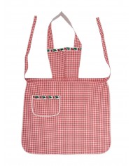 Grembiule con pettorina 100% cotone - MADE IN ITALY - art. Alberica Pettorina