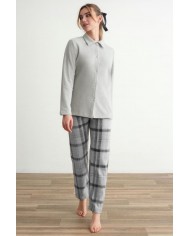 Pigiama donna in caldo punto milano Pepenero art. P9207 MADE IN ITALY