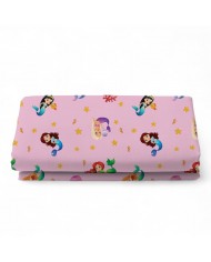 Completo lenzuola letto singolo 100% cotone Sirene
