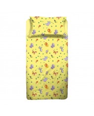 Completo lenzuola letto singolo 100% cotone Jungle