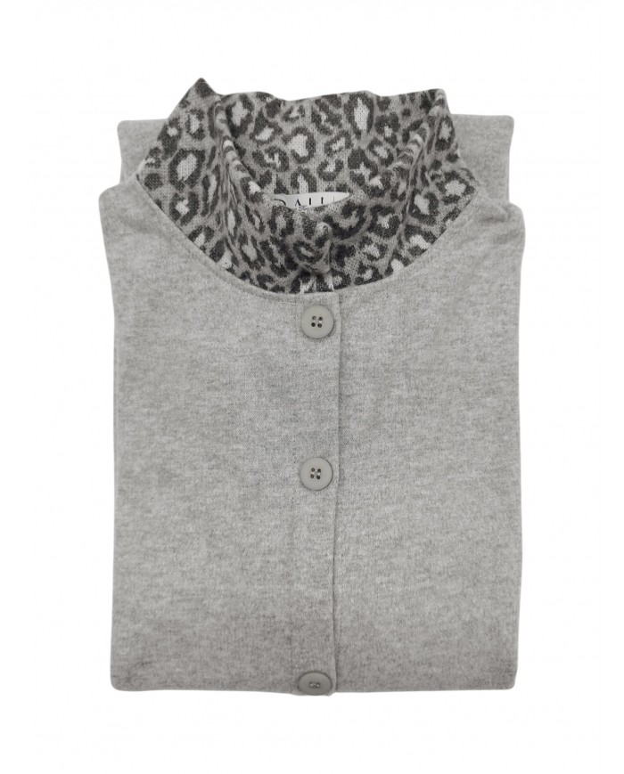 Vestaglia donna in caldo punto milano collo alto Fralu Serena - MADE IN ITALY
