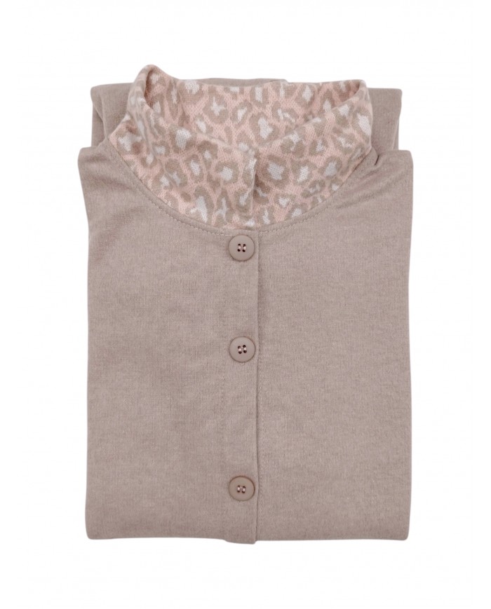 Vestaglia donna in caldo punto milano collo alto Fralu Serena - MADE IN ITALY