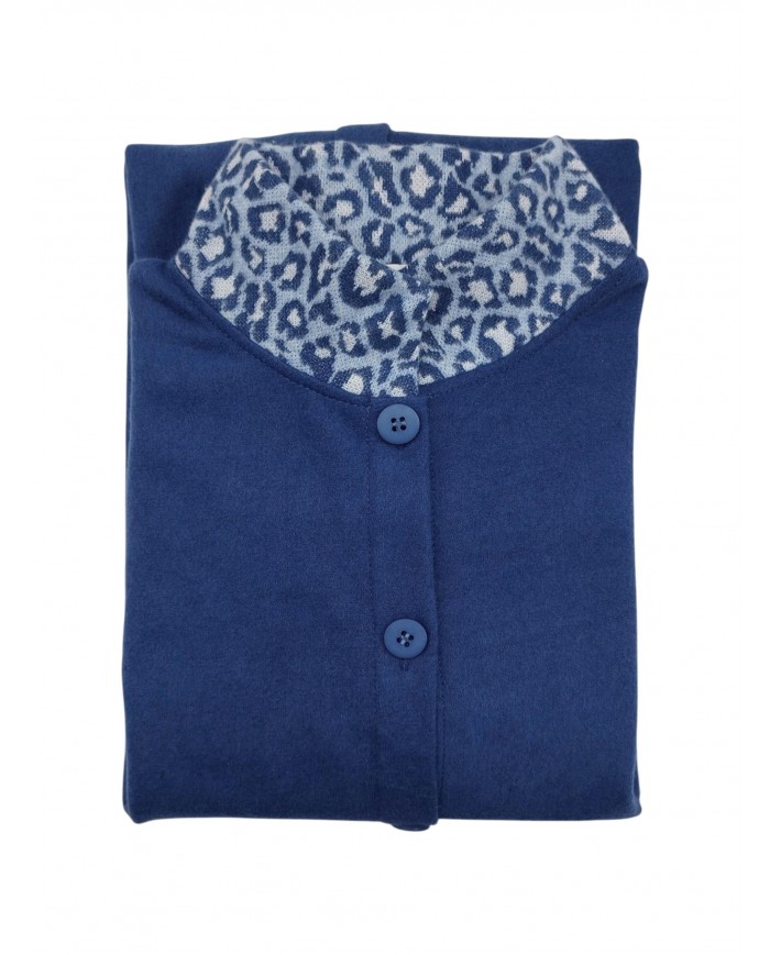 Vestaglia donna in caldo punto milano collo alto Fralu Serena - MADE IN ITALY