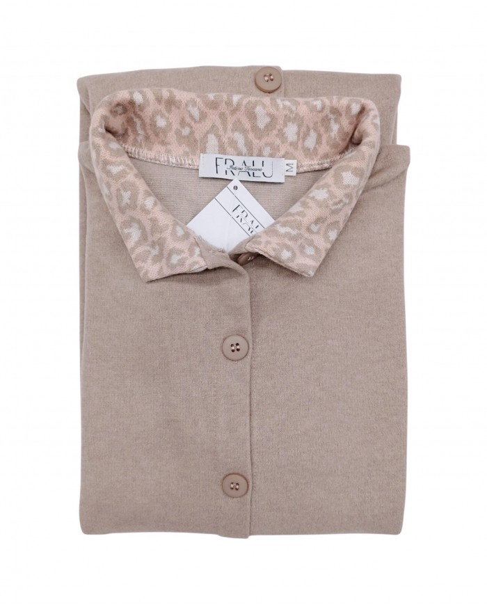 Vestaglia donna in caldo punto milano collo alto Fralu Serena - MADE IN ITALY