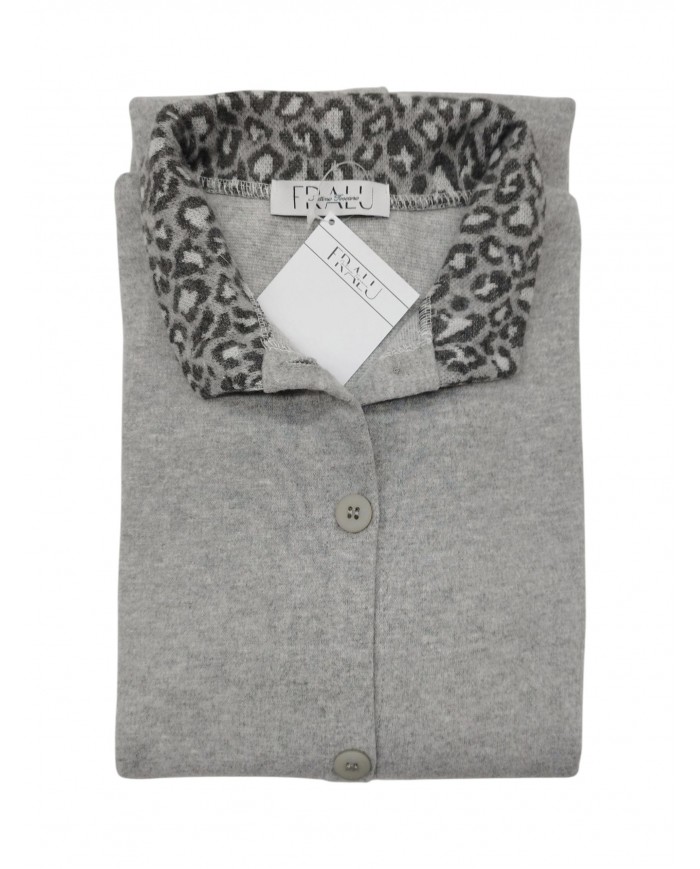 Vestaglia donna in caldo punto milano collo alto Fralu Serena - MADE IN ITALY