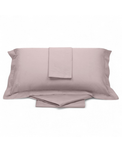 Completo lenzuola letto singolo in percalle di cotone tinta unita Laura Biagiotti
