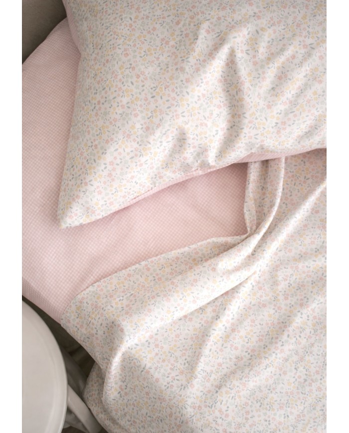 Completo lenzuola letto singolo in percalle 100% cotone Maestri Cotonieri Matilde