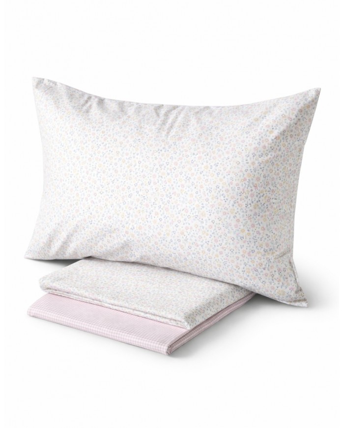 Completo lenzuola letto singolo in percalle 100% cotone Maestri Cotonieri Matilde