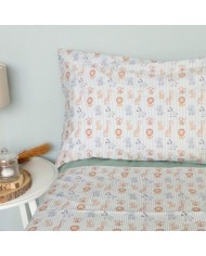 Completo lenzuola letto singolo in percalle 100% cotone Maestri Cotonieri Simba