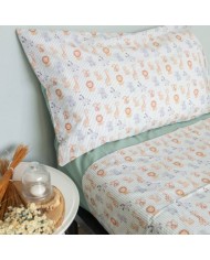 Completo lenzuola letto singolo in percalle 100% cotone Maestri Cotonieri Simba