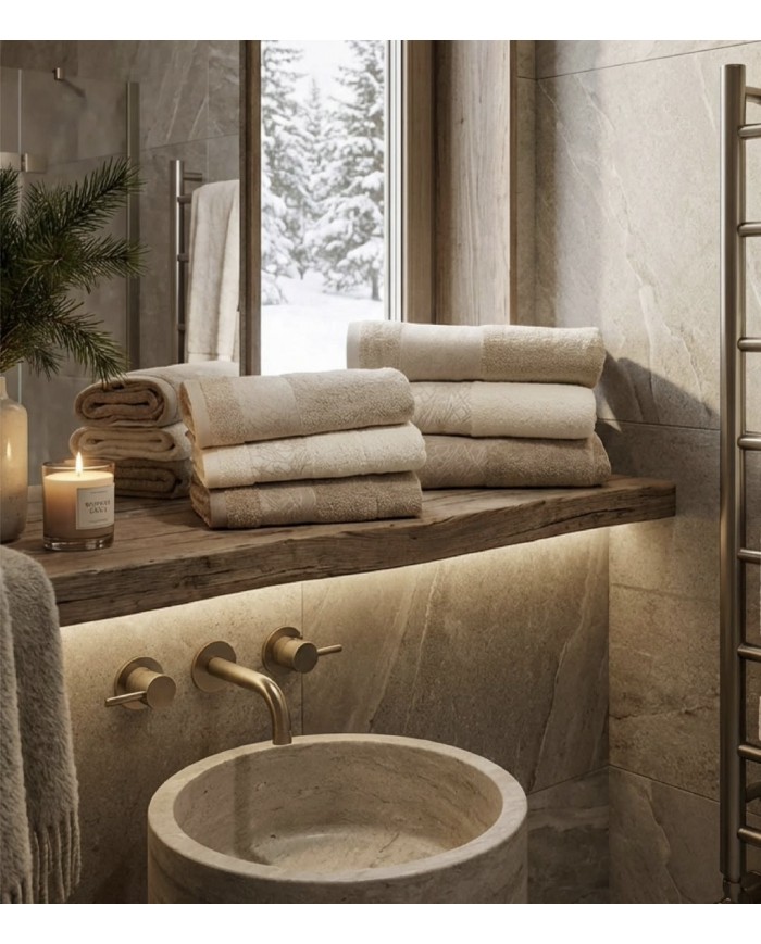 Set asciugamani spugna cotone 3+3 Neith Ariel