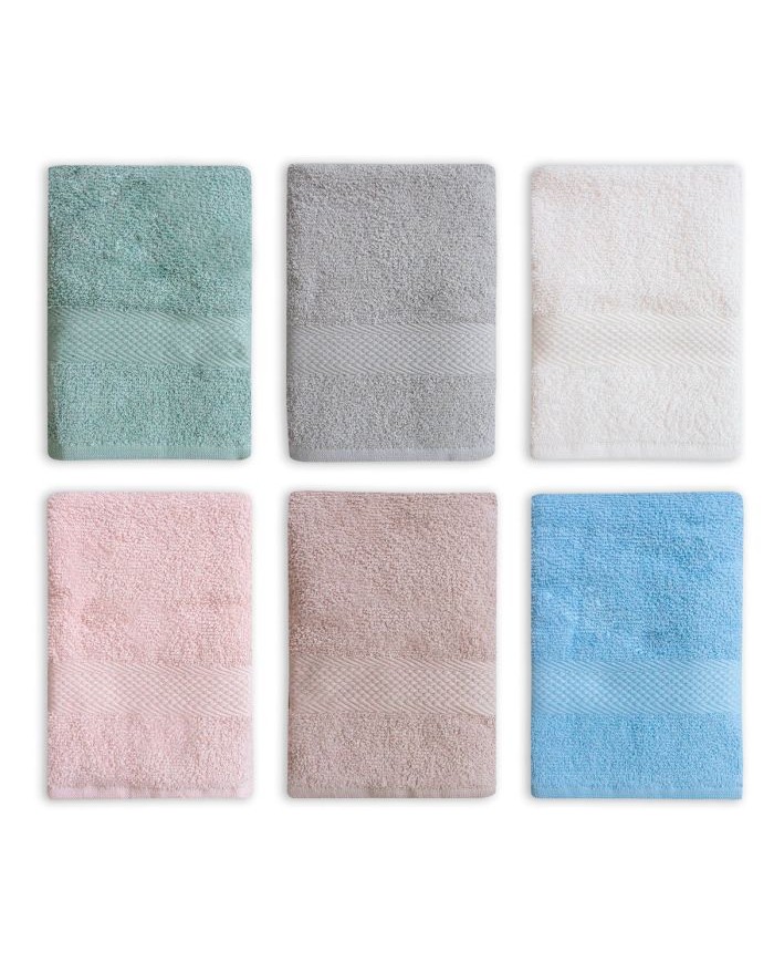 Set 6 Asciugamani ospite colori chiari Maestri Cotonieri