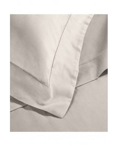 Coppia di federe in raso di puro cotone con orlo a giorno Maestri Cotonieri