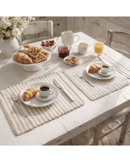 Set 2 tovagliette colazione 100% cotone doubleface Maestri Cotonieri art. Portofino