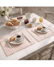 Set 2 tovagliette colazione 100% cotone doubleface Maestri Cotonieri art. Portofino